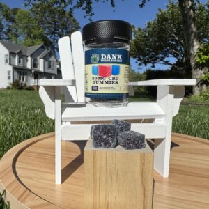 a product photo for the 50mg CBD gummies in a container
